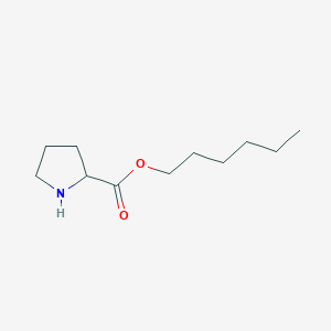 molecular formula C11H21NO2 B8421947 2-[(Hexyloxy)carbonyl]pyrrolidine 