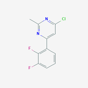 molecular formula C11H7ClF2N2 B8421968 4-Chloro-2-methyl-6-(2,3-difluorophenyl)pyrimidine 