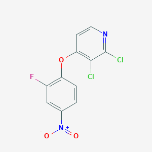 molecular formula C11H5Cl2FN2O3 B8421987 2,3-Dichloro-4-(2-fluoro-4-nitrophenoxy)pyridine 