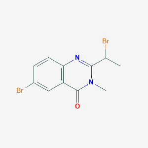 molecular formula C11H10Br2N2O B8422019 6-Bromo-2-(1-bromo-ethyl)-3-methyl-3h-quinazolin-4-one 
