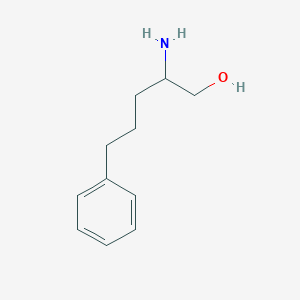 molecular formula C11H17NO B8422025 (+/-)-2-Amino-5-phenylpentanol 