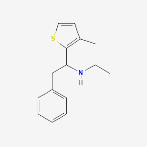 molecular formula C15H19NS B8422046 N-ethyl-alpha-(3-methyl-2-thienyl)benzeneethanamine 