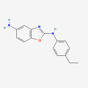 molecular formula C15H15N3O B8422054 N2-(4-ethylphenyl)benzo[d]oxazole-2,5-diamine 