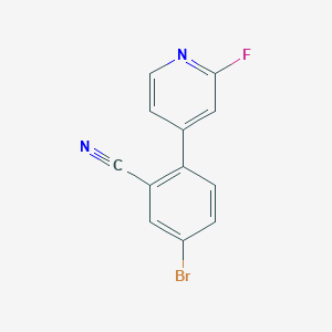 molecular formula C12H6BrFN2 B8422094 5-Bromo-2-(2-fluoropyridin-4-yl)benzonitrile 