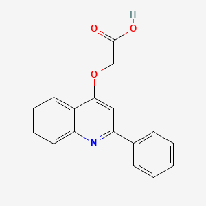 molecular formula C17H13NO3 B8422145 (2-Phenyl-4-quinolyl)oxyacetic acid 