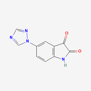 molecular formula C10H6N4O2 B8422199 5-[1,2,4]Triazol-1-yl-1H-indole-2,3-dione 