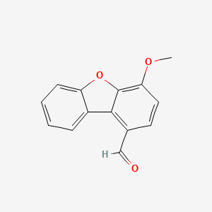 molecular formula C14H10O3 B8422234 4-Methoxy-dibenzofuran-1-carbaldehyde 