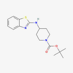 molecular formula C17H23N3O2S B8422294 tert-Butyl 4-(benzo[d]thiazol-2-ylamino)piperidine-1-carboxylate 