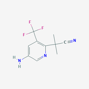 2-(5-Amino-3-(trifluoromethyl)pyridin-2-yl)-2-methylpropanenitrile