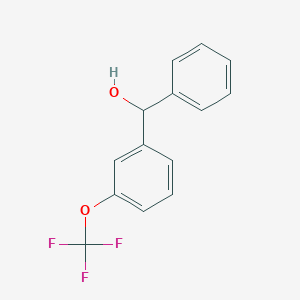 molecular formula C14H11F3O2 B8422319 Phenyl(3-(trifluoromethoxy)phenyl)methanol 