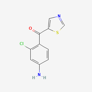 molecular formula C10H7ClN2OS B8422325 4-Amino-2-chlorophenyl 5-thiazolyl ketone 