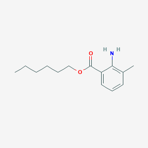 molecular formula C14H21NO2 B8422366 Hexyl 2-amino-3-methylbenzoate 