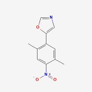 molecular formula C11H10N2O3 B8422374 5-(2,5-Dimethyl-4-nitrophenyl)oxazole 