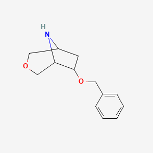 molecular formula C13H17NO2 B8422457 6-(Benzyloxy)-3-oxa-8-azabicyclo[3.2.1]octane 