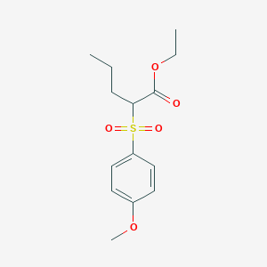 molecular formula C14H20O5S B8422467 2-(4-Methoxy-benzenesulfonyl)pentanoic acid ethyl ester 