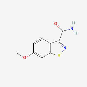 molecular formula C9H8N2O2S B8422479 6-Methoxybenzisothiazole-3-carboxamide 