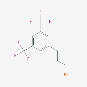 molecular formula C11H9BrF6 B8422532 1-(3-Bromopropyl)-3,5-bis(trifluoromethyl)benzene CAS No. 879088-42-3