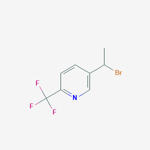 molecular formula C8H7BrF3N B8422562 Pyridine, 5-(1-bromoethyl)-2-(trifluoromethyl)- 