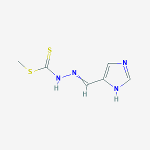 molecular formula C6H8N4S2 B8422565 3-(4-Imidazolylmethylene)dithiocarbazic acid methyl ester 