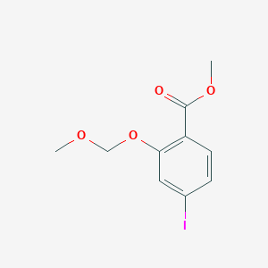 molecular formula C10H11IO4 B8422609 Methyl 4-iodo-2-(methoxymethoxy)benzoate 