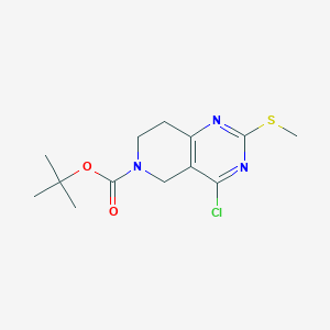 Tert-butyl 4-chloro-2-methylthio-5,6,7,8-tetrahydropyridino[4,3-d]pyrimidine-6-carboxylate