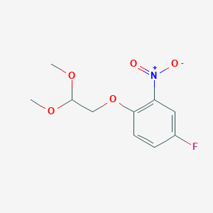 molecular formula C10H12FNO5 B8422660 2-(4-Fluoro-2-nitrophenoxy)-1,1-dimethoxyethane 