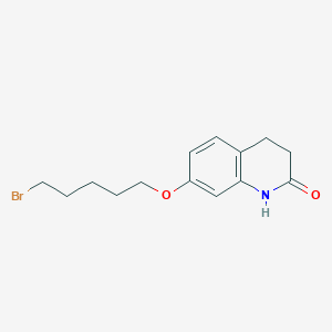 molecular formula C14H18BrNO2 B8422661 7-(5-Bromopentoxy)-3,4-dihydrocarbostyril 