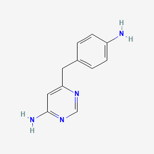 molecular formula C11H12N4 B8422666 6-(4-Aminobenzyl)-pyrimidin-4-ylamine 