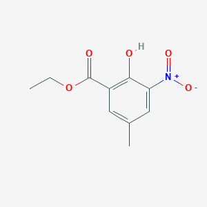 molecular formula C10H11NO5 B8422701 Ethyl 2-hydroxy-5-methyl-3-nitrobenzoate 