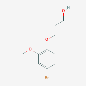 molecular formula C10H13BrO3 B8422716 3-(4-Bromo-2-methoxyphenoxy)propan-1-ol 