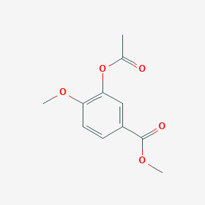 molecular formula C11H12O5 B8422723 Methyl 3-(acetyloxy)-4-(methyloxy)benzoate 