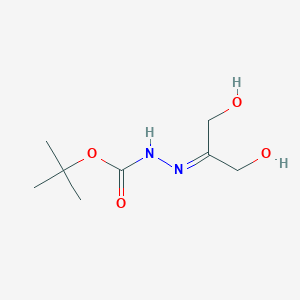 Tert-butyl 2-[2-hydroxy-1-(hydroxymethyl)ethylidene]hydrazine carboxylate