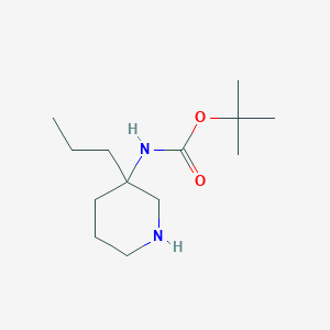 molecular formula C13H26N2O2 B8422774 (3-Propyl-piperidin-3-yl)-carbamic acid tert-butyl ester 