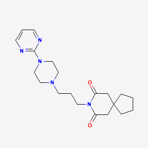 molecular formula C20H29N5O2 B8422803 8-[3-[4-(2-Pyrimidinyl)-1-piperazinyl]propyl]-8-azaspiro[4.5]decane-7,9-dione 