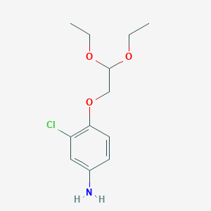 molecular formula C12H18ClNO3 B8422816 3-Chloro-4-(2,2-diethoxy-ethoxy)-phenylamine 