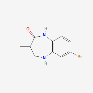 molecular formula C10H11BrN2O B8422854 7-bromo-3-methyl-4,5-dihydro-1H-benzo[b][1,4]diazepin-2(3H)-one 