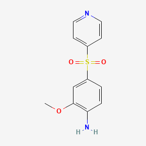molecular formula C12H12N2O3S B8422866 2-Methoxy-4-(4-pyridylsulfonyl)aniline 
