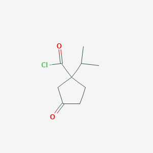 molecular formula C9H13ClO2 B8422885 1-Isopropyl-3-oxocyclopentanoyl chloride 