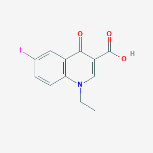 molecular formula C12H10INO3 B8422920 1-Ethyl-6-iodo-4-oxo-1,4-dihydro-3-quinolinecarboxylic acid 