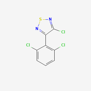 molecular formula C8H3Cl3N2S B8422972 3-Chloro-4-(2,6-dichlorophenyl)-1,2,5-thiadiazole 