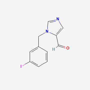 molecular formula C11H9IN2O B8423011 1-(3-Iodobenzyl)-5-imidazolecarboxaldehyde 