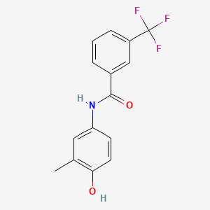 molecular formula C15H12F3NO2 B8423029 N-(4-hydroxy-3-methylphenyl)-3-(trifluoromethyl)benzamide 