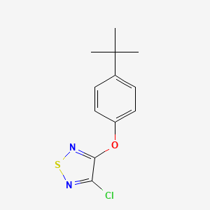 molecular formula C12H13ClN2OS B8423035 3-(4-t-Butylphenoxy)-4-chloro-1,2,5-thiadiazole 