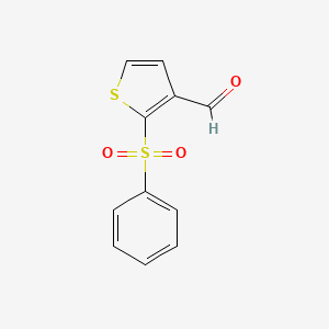 molecular formula C11H8O3S2 B8423051 2-Phenylsulfonylthiophene-3-carbaldehyde 