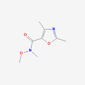 molecular formula C8H12N2O3 B8423099 N-methoxy-N-methyl-2,4-dimethyl-5-oxazolecarboxamide 