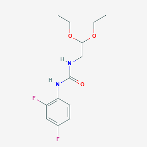 molecular formula C13H18F2N2O3 B8423243 N-(2,2-diethoxyethyl)-N'-(2,4-difluorophenyl)urea 