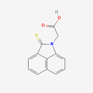 molecular formula C13H9NO2S B8423259 Benz(cd)indole-1(2H)-acetic acid, 2-thioxo- CAS No. 85386-73-8