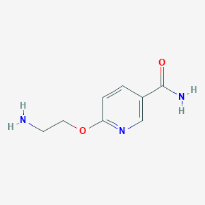 molecular formula C8H11N3O2 B8423277 6-(2-Aminoethoxy)-nicotinic acid amide 