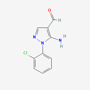 molecular formula C10H8ClN3O B8423291 5-amino-1-(2-chlorophenyl)-1H-pyrazole-4-carbaldehyde 