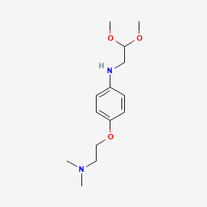 molecular formula C14H24N2O3 B8423498 (2,2-Dimethoxyethyl)-[4-(2-dimethylaminoethoxy)phenyl]amine 